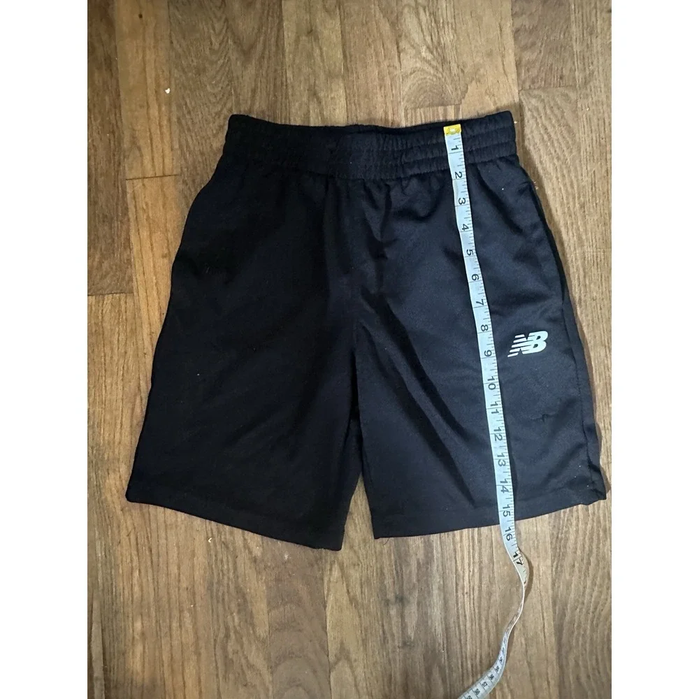New Balance Black Mesh Athletic Shorts Size 12 Drawstring Breathable Elastic